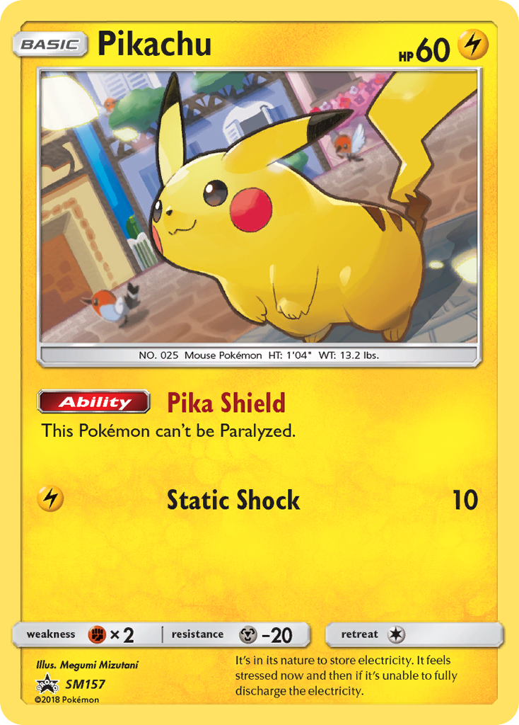 Sun & Moon Promo Pikachu #157